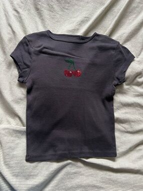 Baby-Tee with Bedazzled Cherries